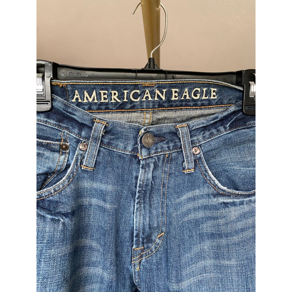 Vintage American Eagle Original Straight Jeans 29x30 Classic Blue Wash Denim Y2K - Picture 8 of 9